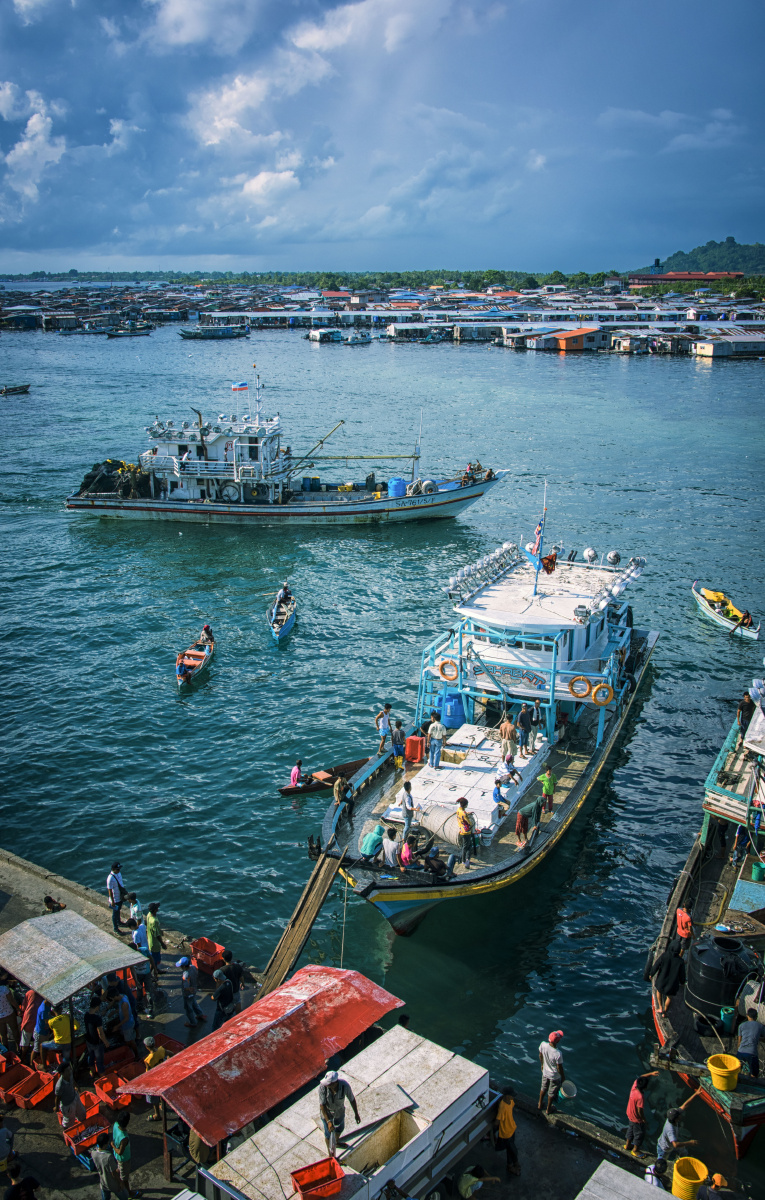沙巴清晨渔市2