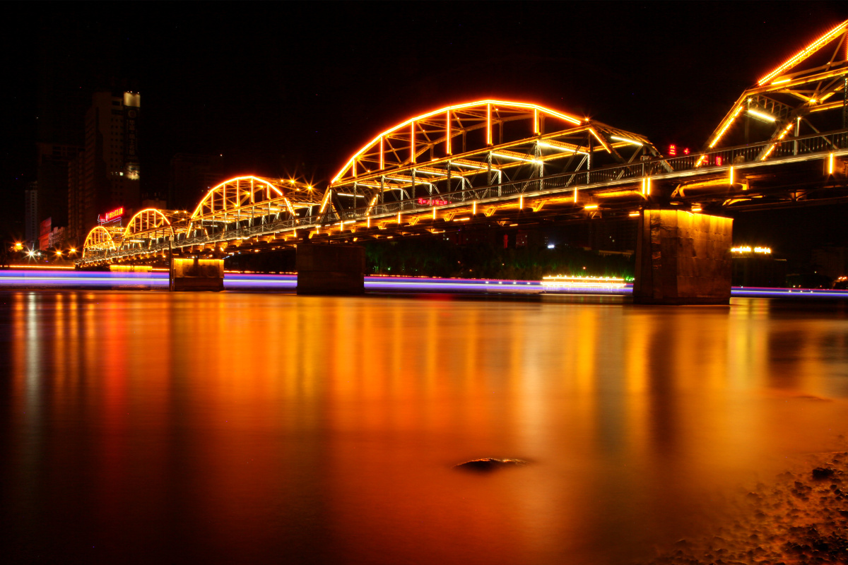 兰州中山桥夜景