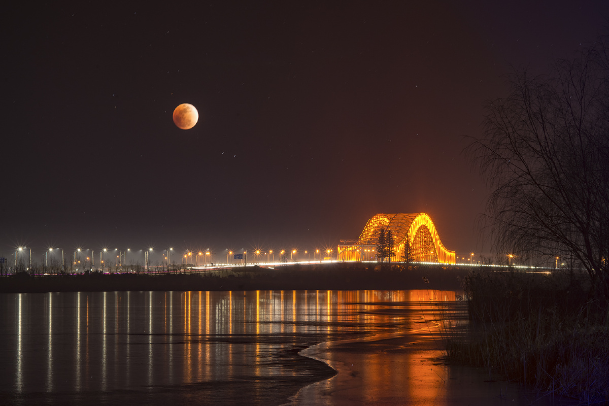 济宁北湖超级月亮