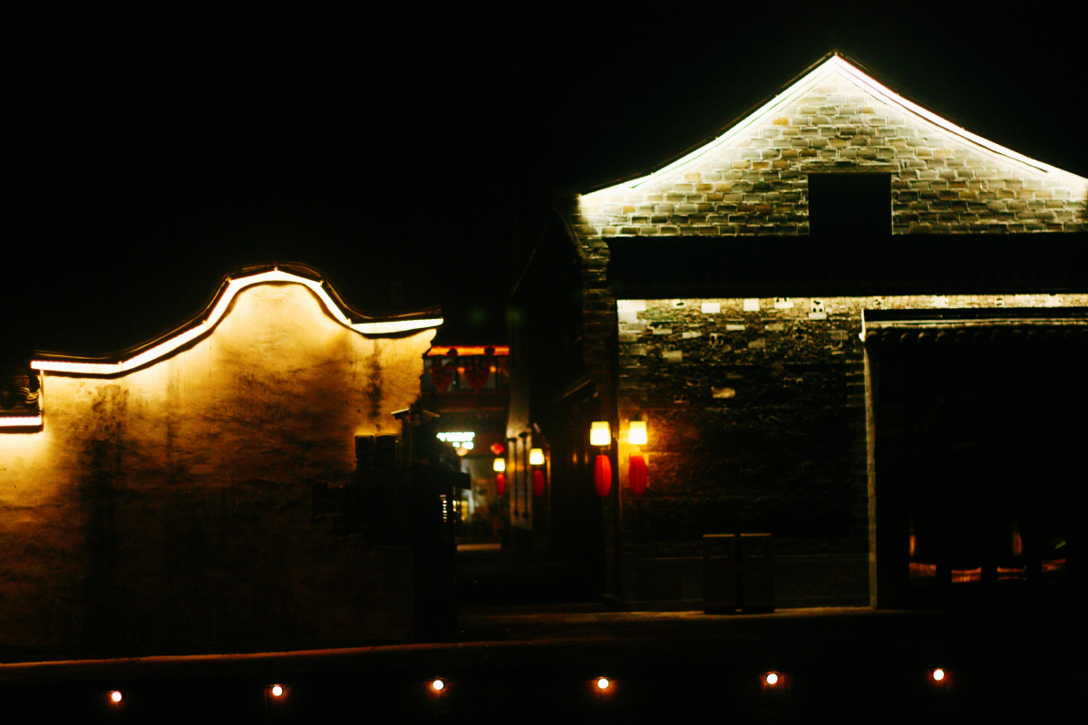 韩岭夜景摄于浙江韩岭老街