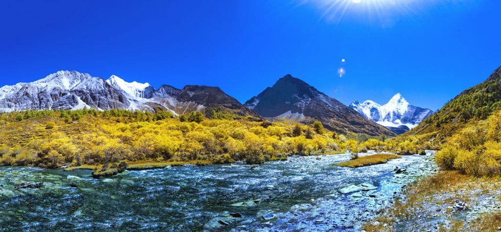 拍摄与四川亚丁，全景拍摄（接片），尼康D4S