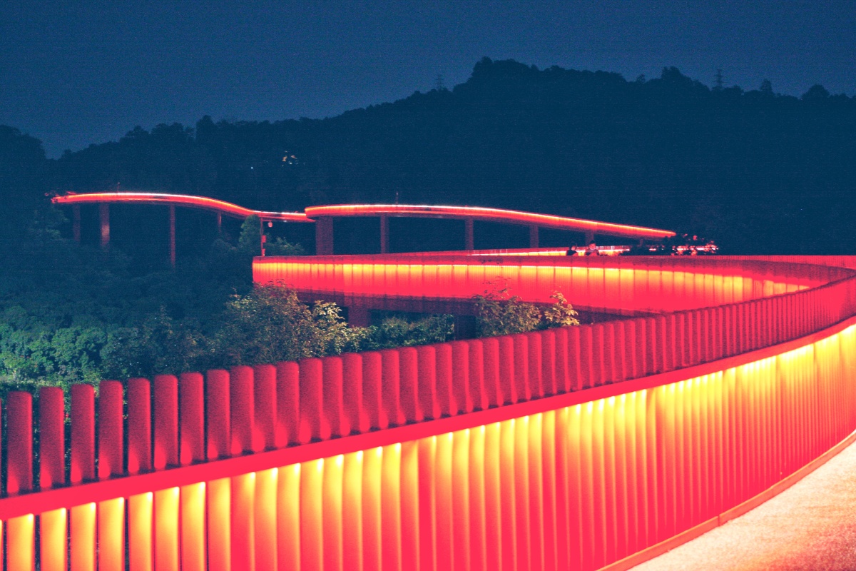 深圳光明区虹桥公园夜景