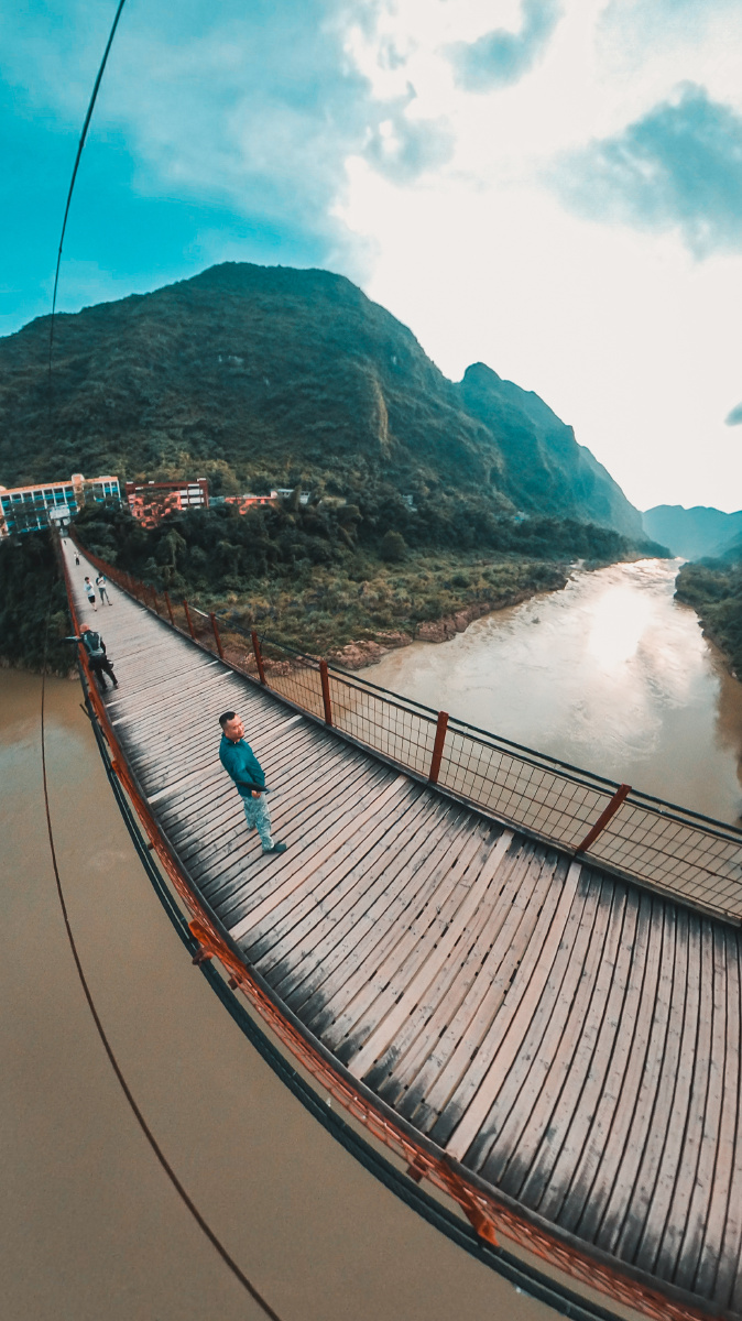 都安龙湾铁索桥都安人的骄傲