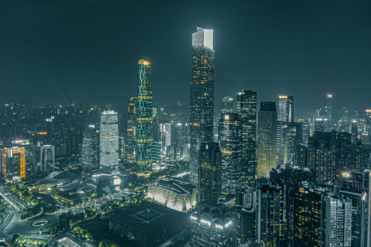 广州天河珠江新城cbd夜景