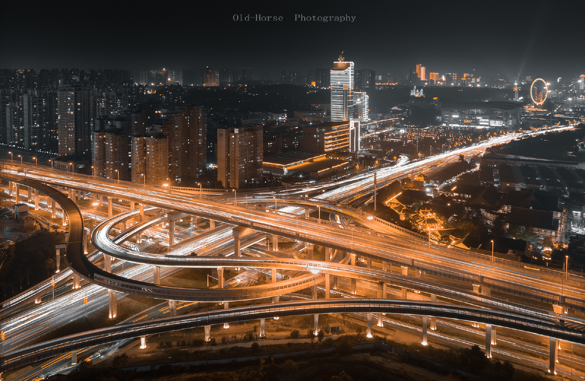 航拍万家丽高架桥