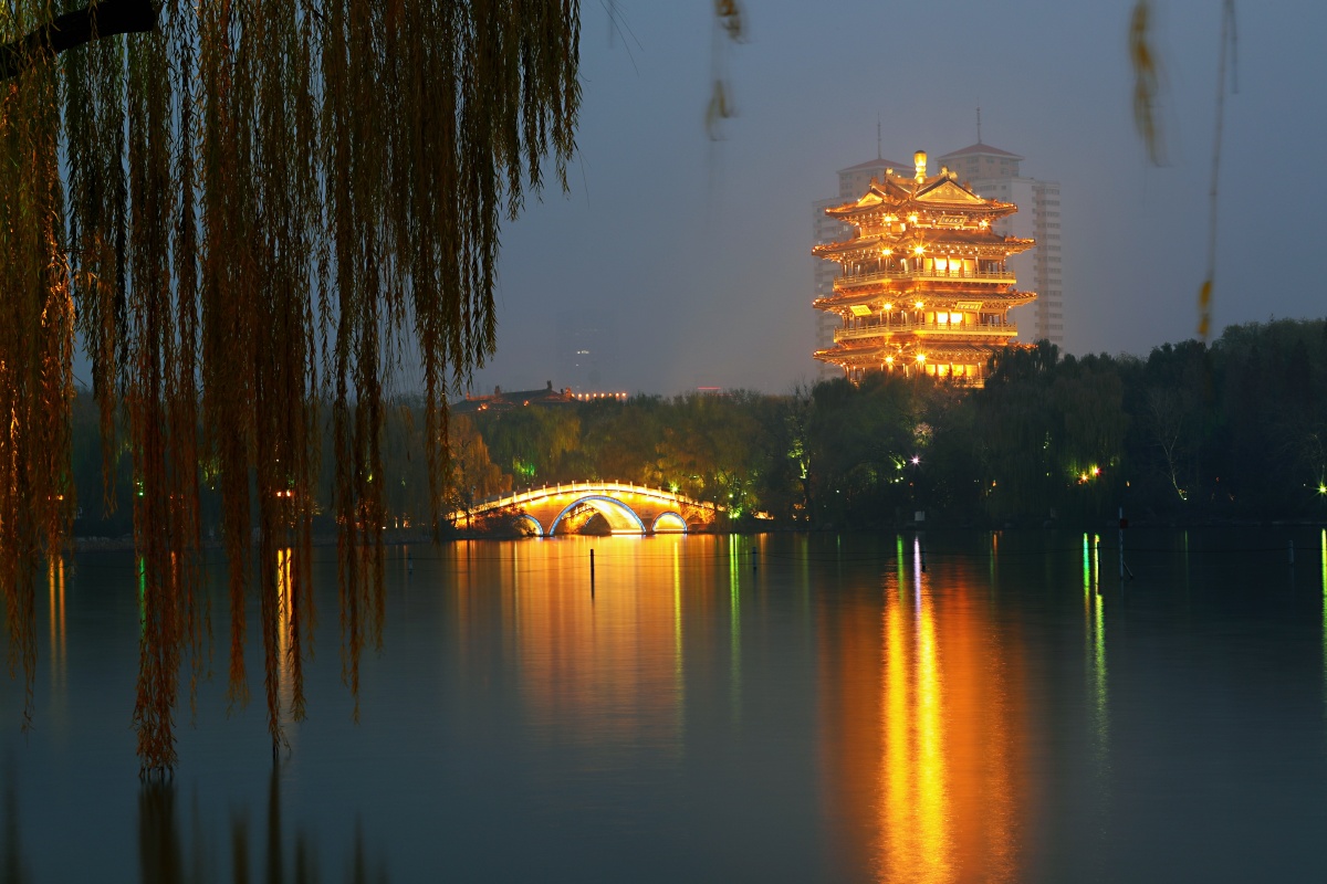 大明湖超然楼夜景