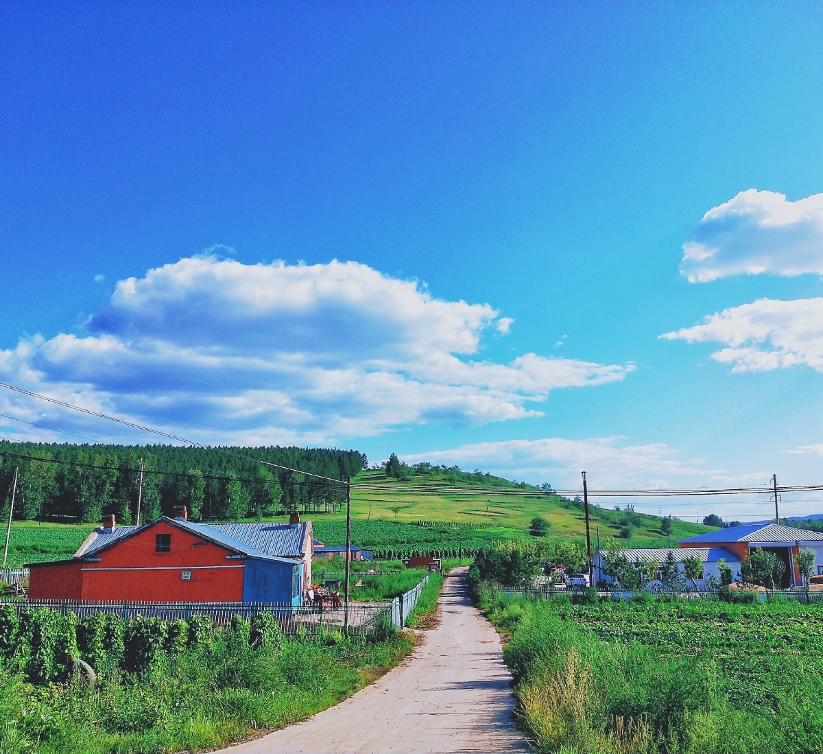 蓝天白云绿山人家