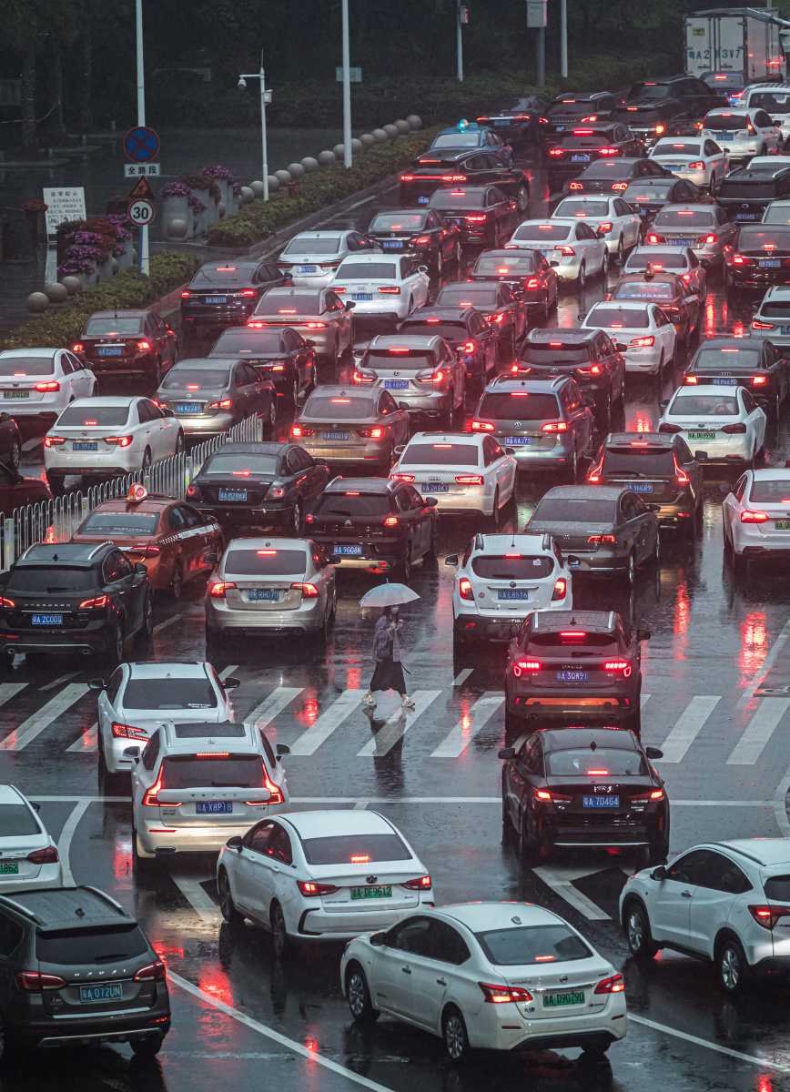 20200318广州上班高峰期的车流