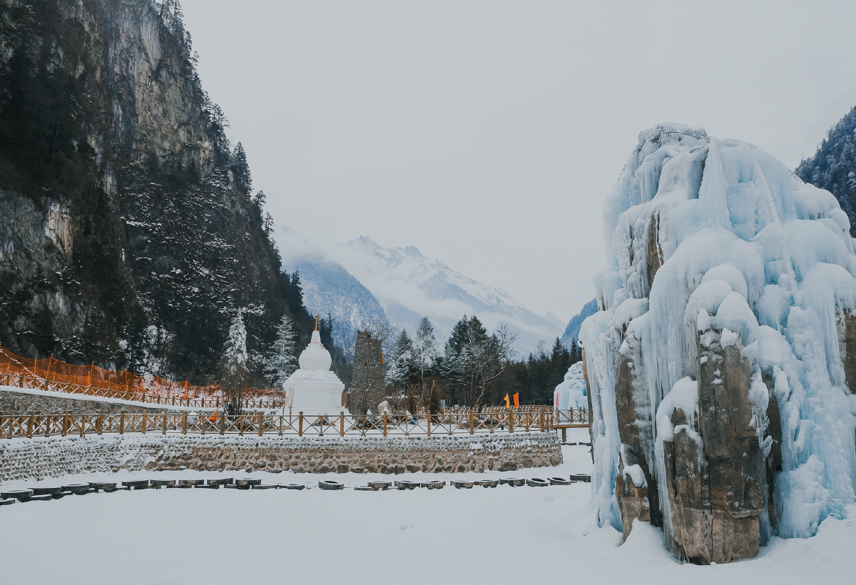 第一次见雪山兴奋的毫无高反四川古尔沟