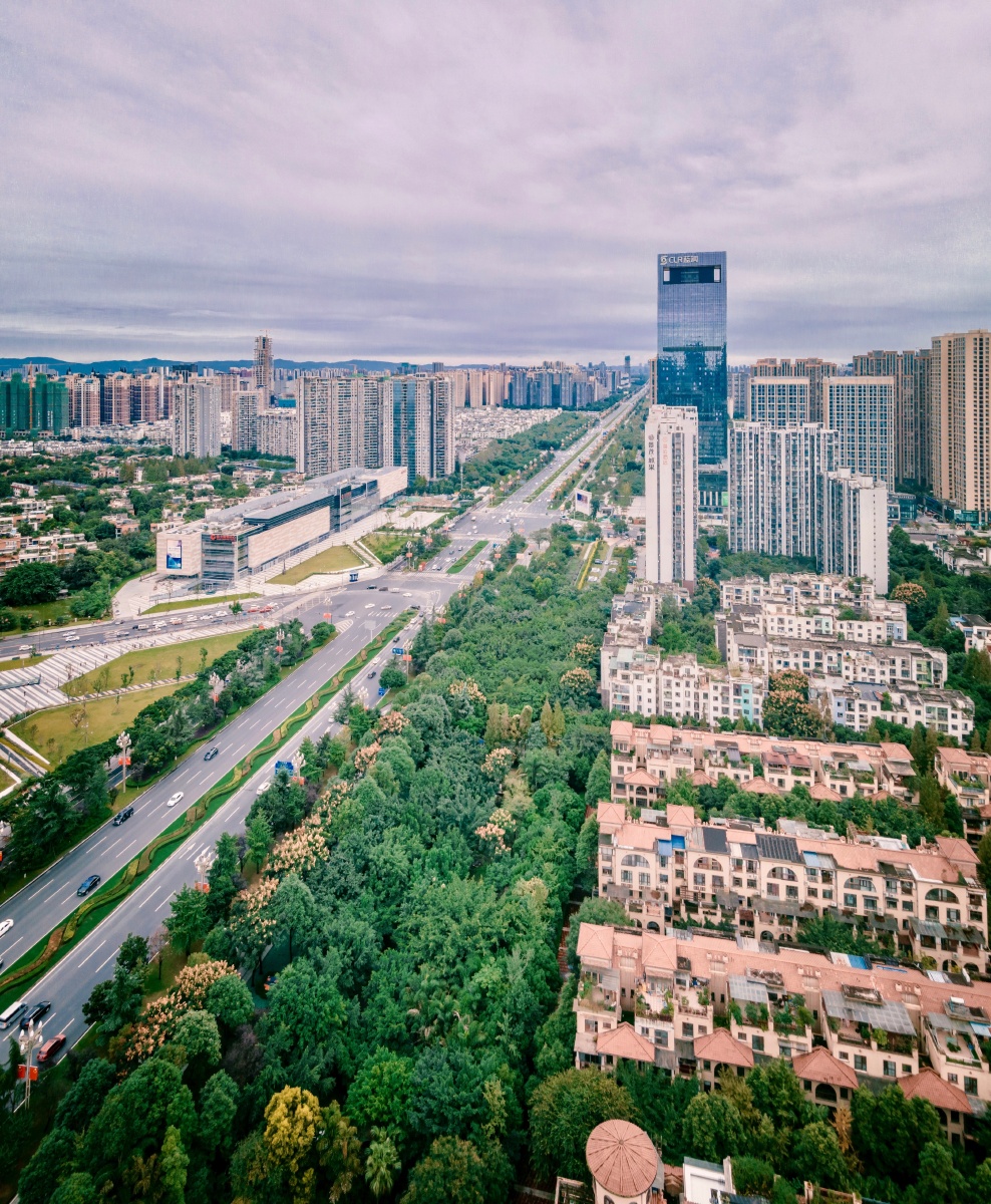 2021成都航拍天府大道