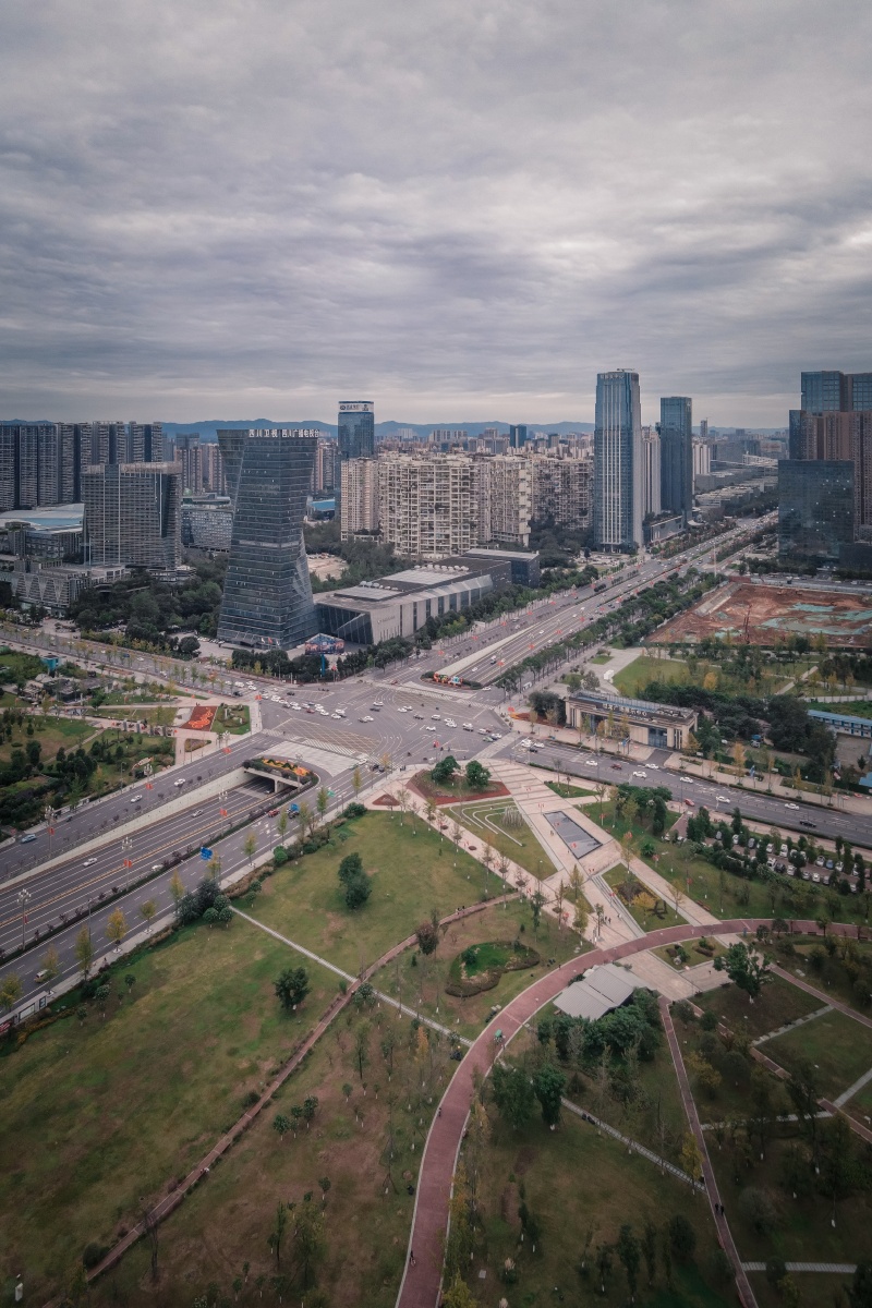 2021成都航拍天府大道