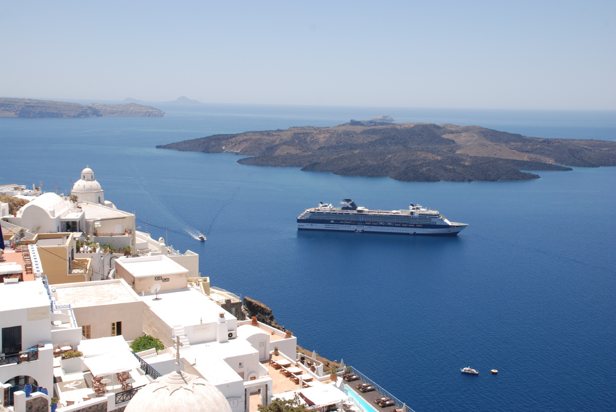 第一次到希腊爱琴海的圣托里尼