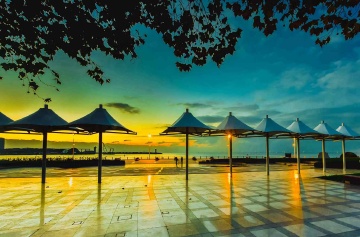 青岛初冬的晨曦