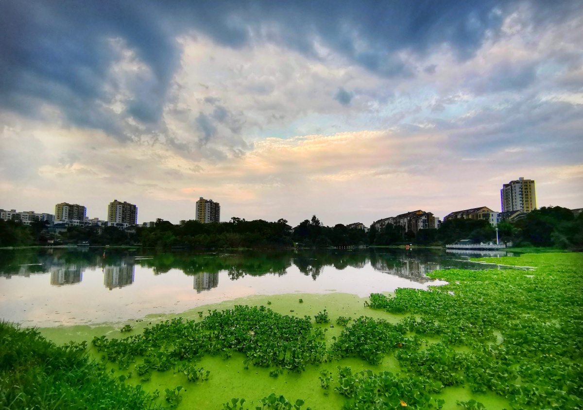 凤鸣湖之素色晚霞