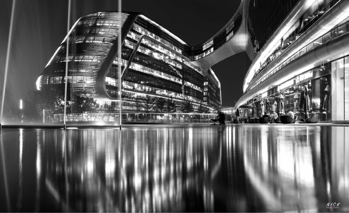 上海凌空SOHO - 色彩, 尼康, 城市, 上海, 黑白,