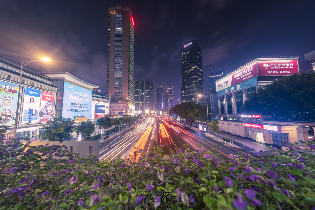 再一次来到岗顶的天桥拍摄夜景