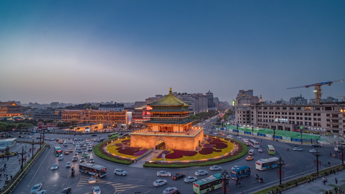 在西安遇见钟楼