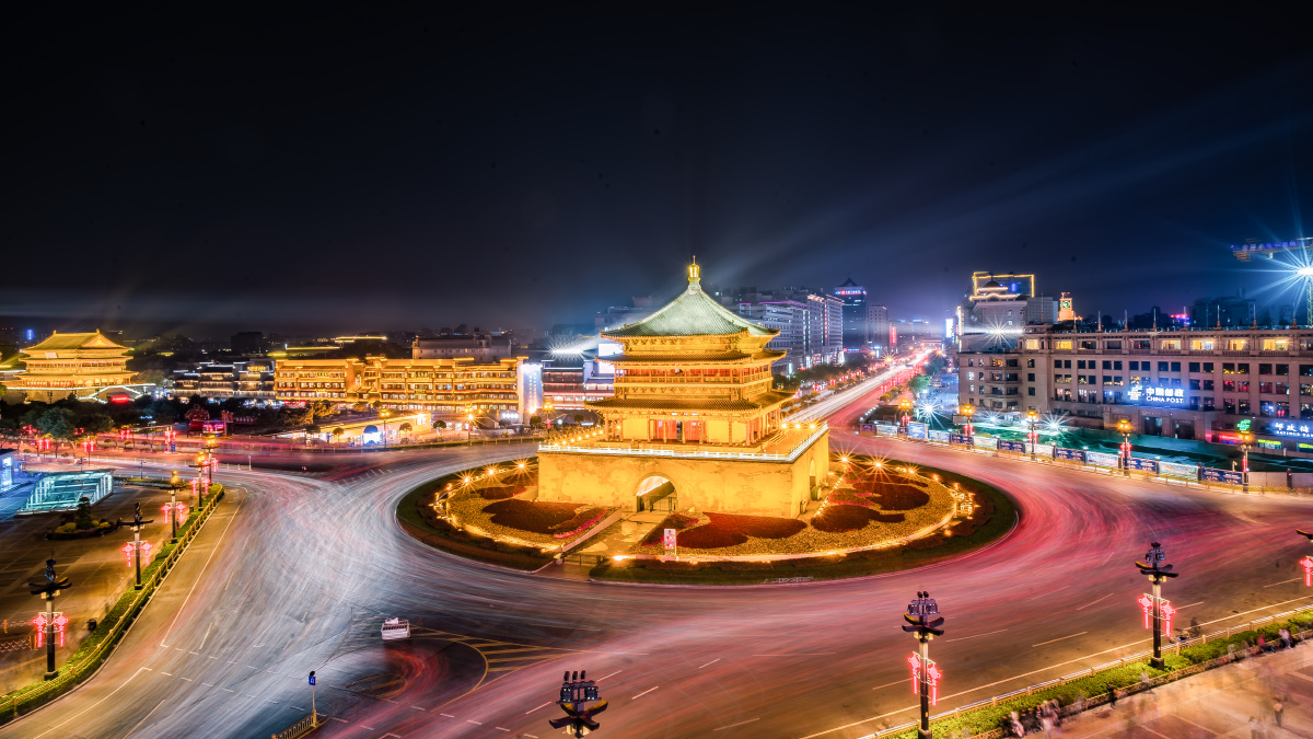 在西安遇见钟楼