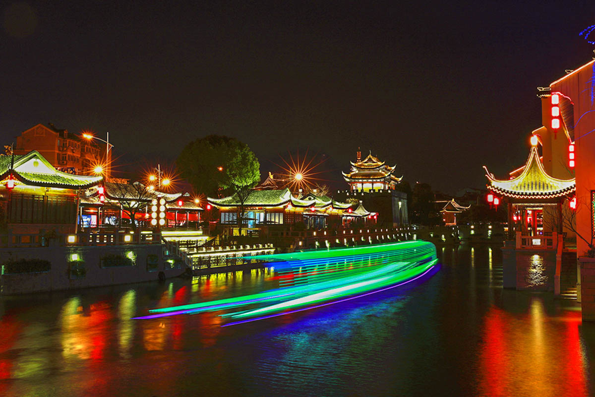 无锡,古运河夜景.