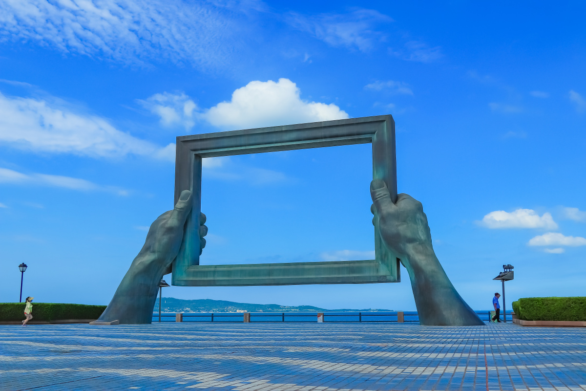 威海公园画中画