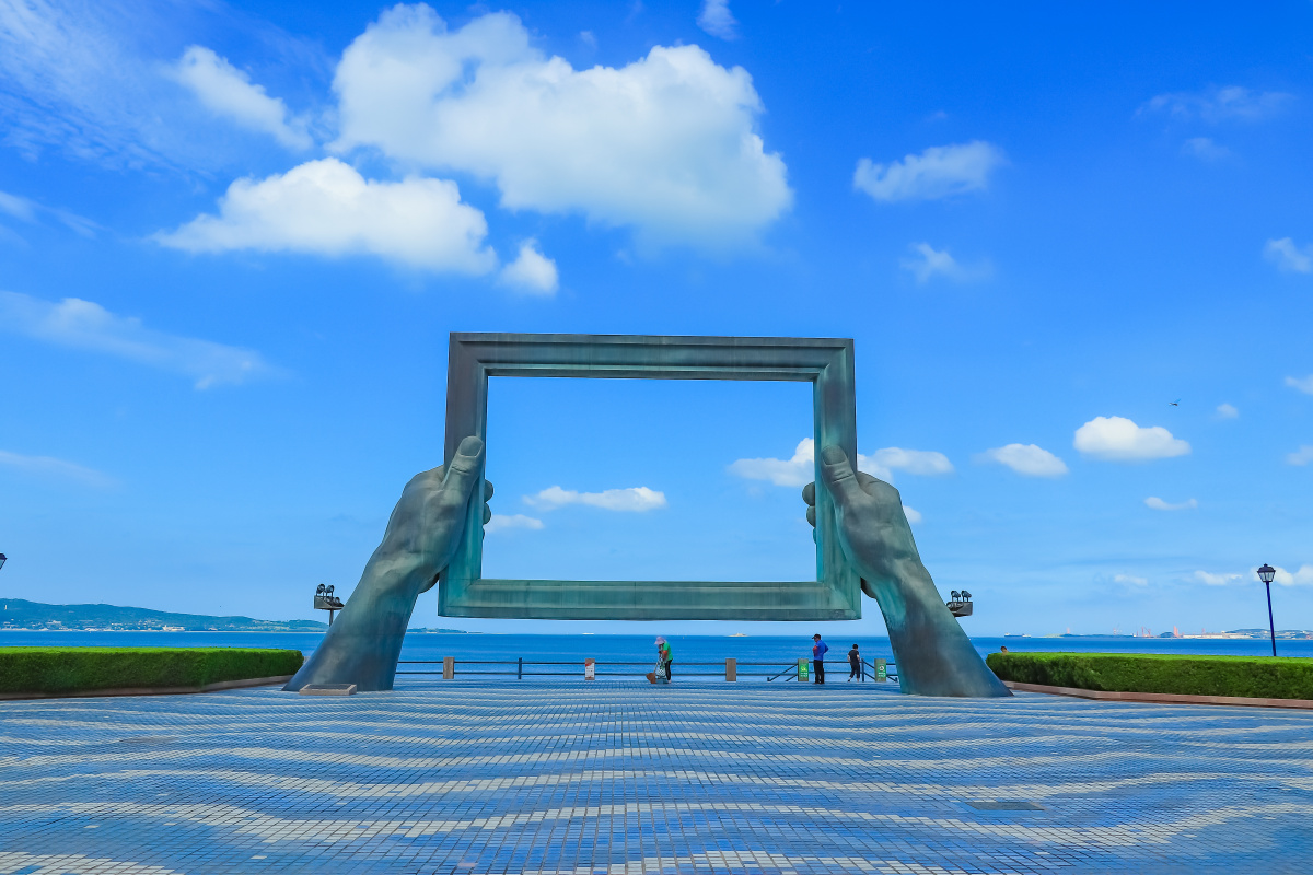 威海公园画中画