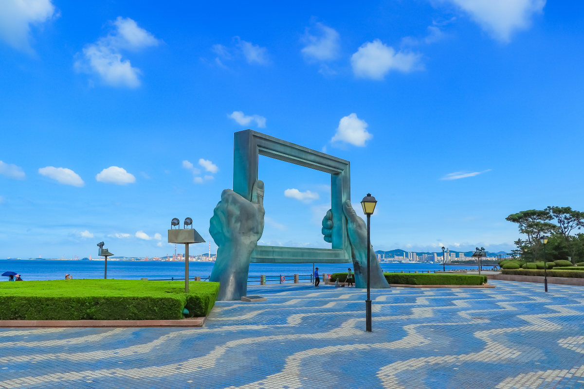 威海公园画中画