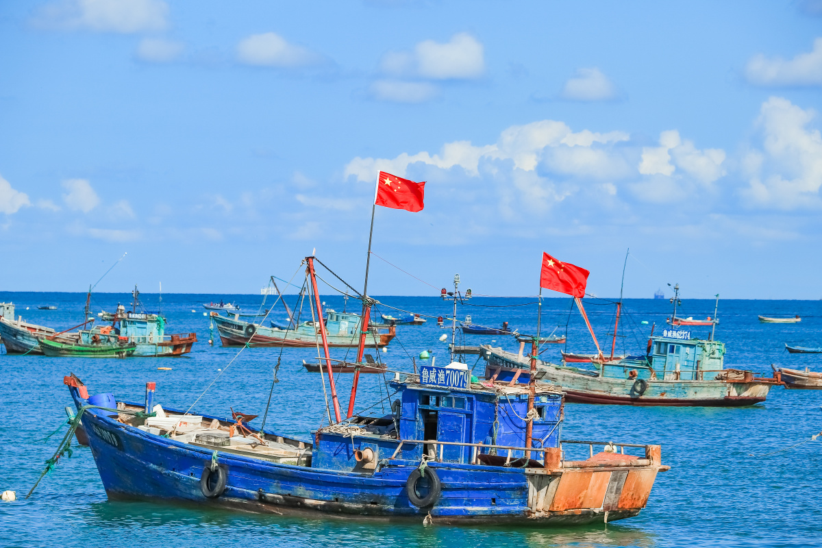 合庆饭店海源公园刘公岛渔船滑翔伞