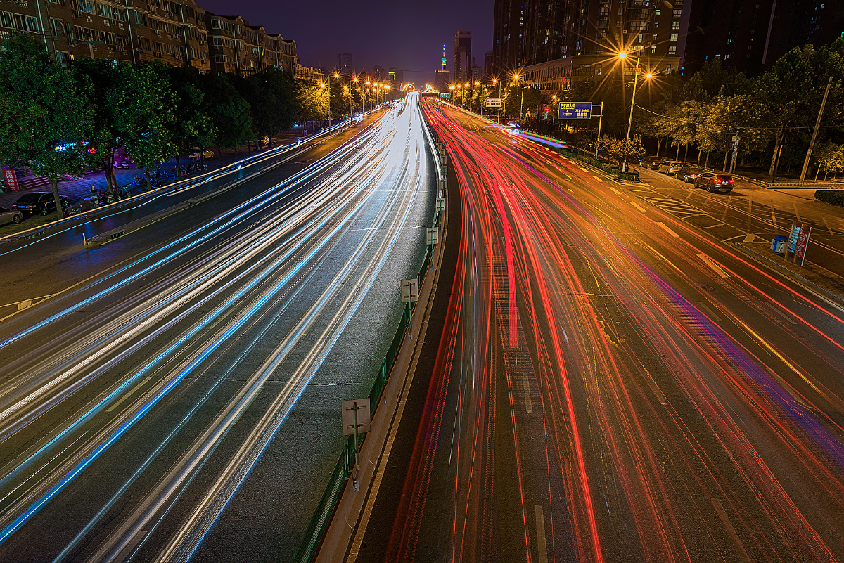 石家庄天桥车流