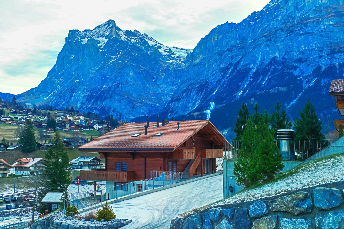 瑞士少女峰下的小镇