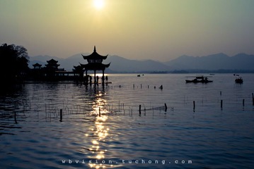 西湖傍晚