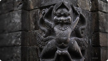尼泊尔风情-神秘之威武雕塑