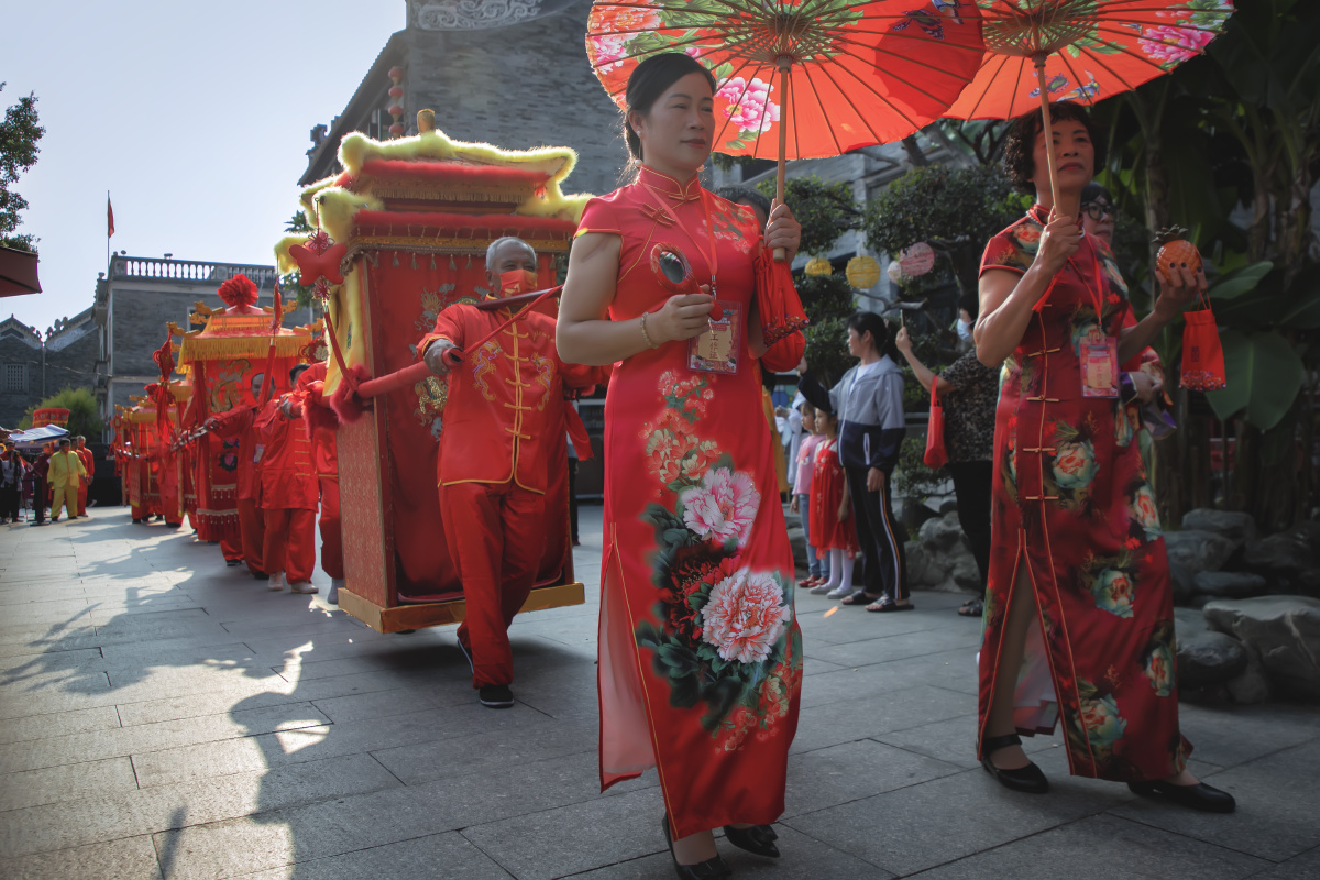 岭南婚俗迎亲组图四幅