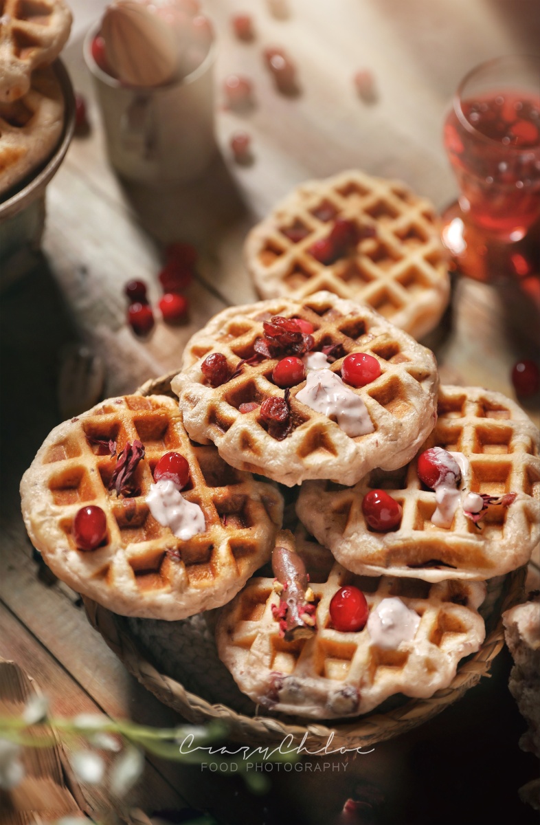 蔓越莓03华夫饼