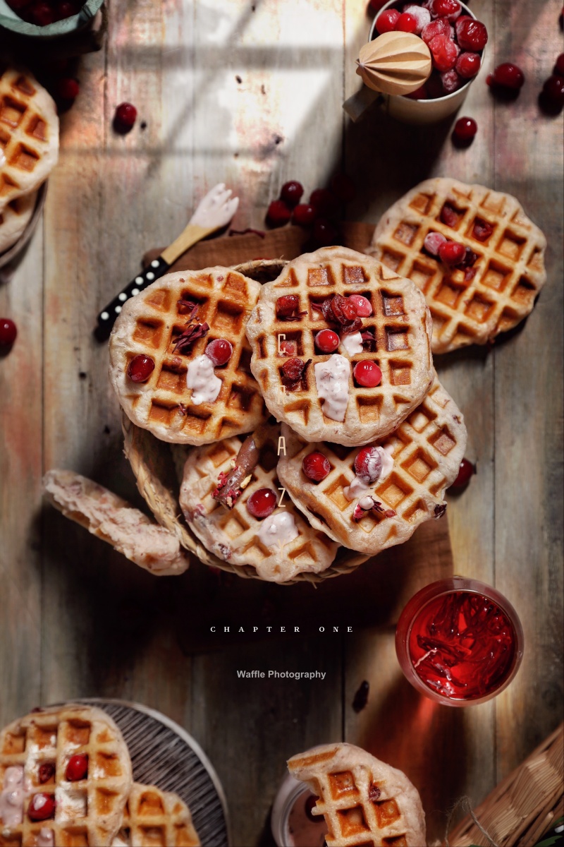 蔓越莓03华夫饼