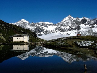 The mountain lake in matterhorn