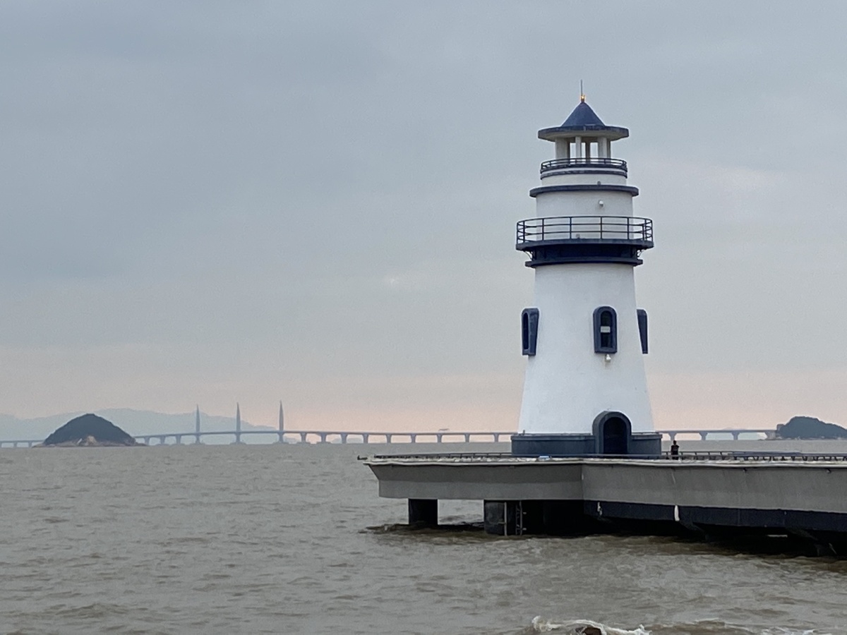 珠海网红打卡点情侣路上的爱情邮局灯塔见证幸福时刻浪漫珠海美丽风景