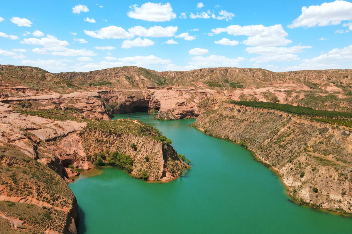 陕西榆林波浪谷鳄鱼湾观景台 今年五月去拍的 真是太美