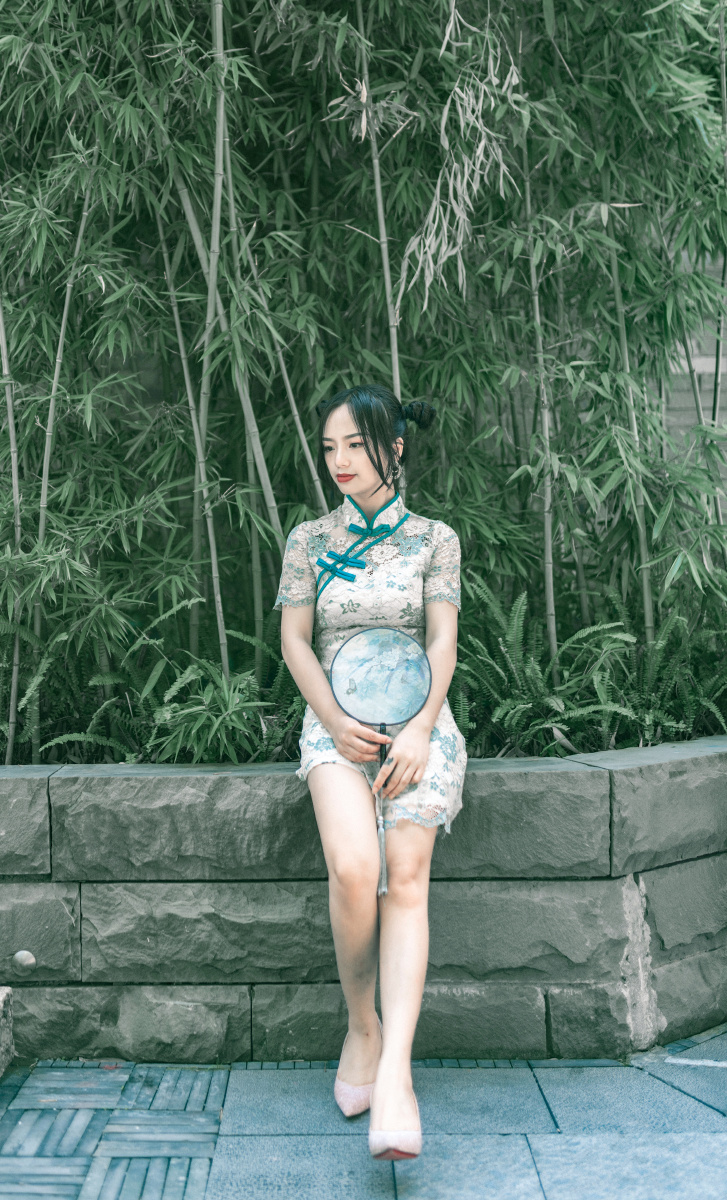 重庆巴南区西流坨带我老婆去拍了几张旗袍的