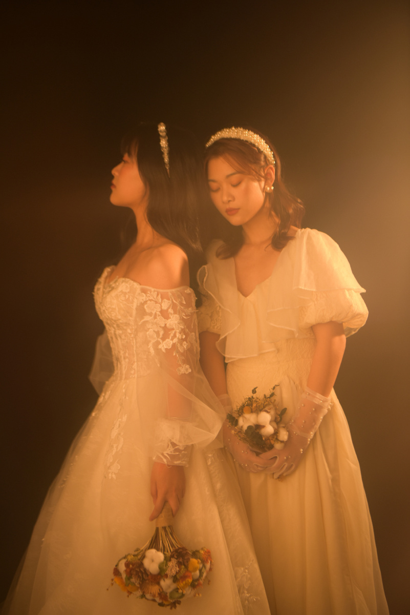 复古婚纱闺蜜客片