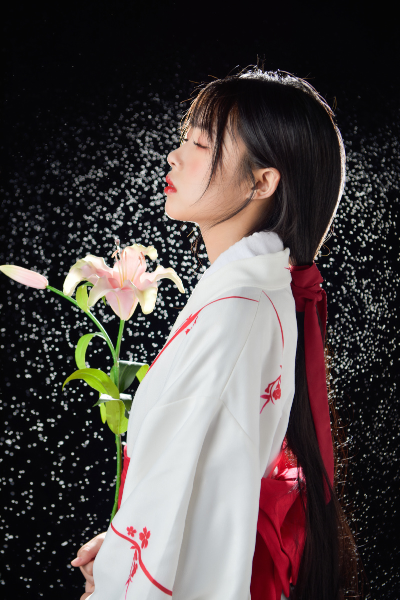 神明少女下绑发型客片