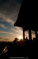 夕阳景山