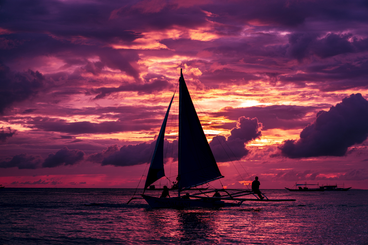 长滩岛落日风帆