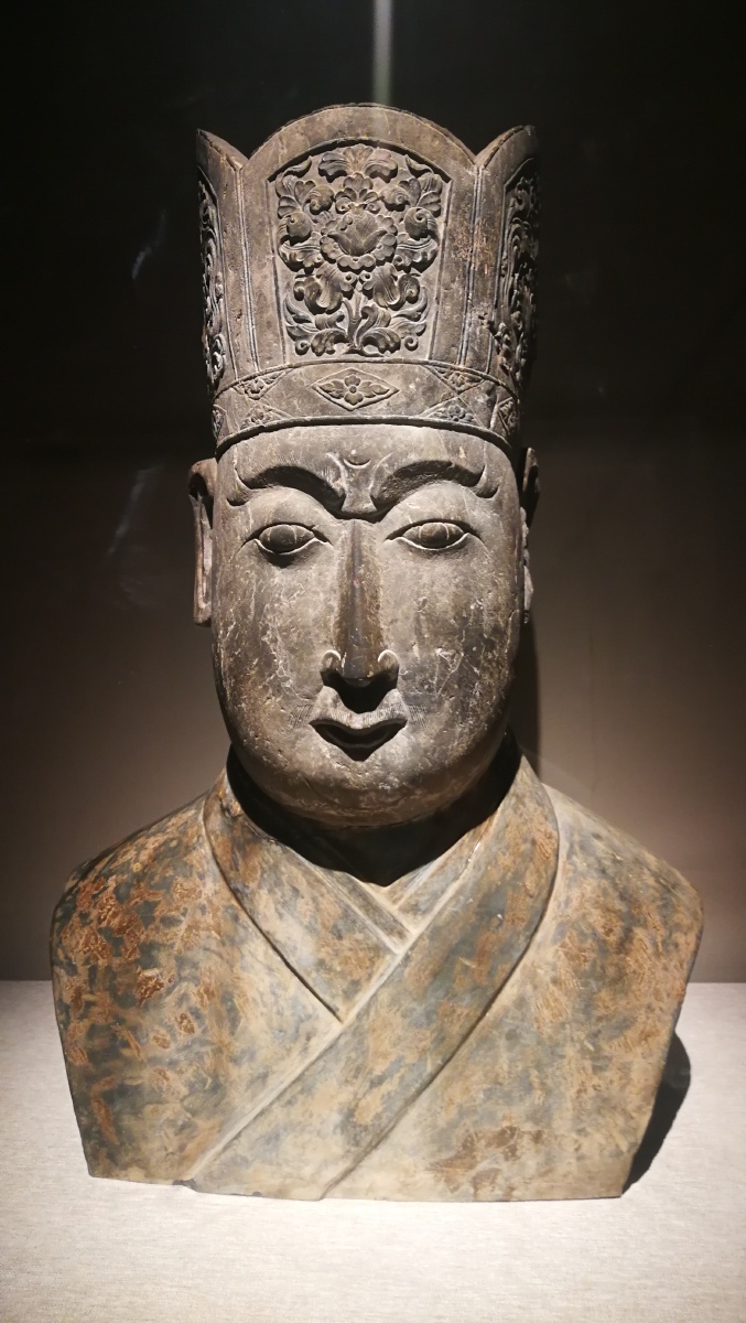 北宋石刻头像河南博物院北宋石刻头像巩义市宋陵出土