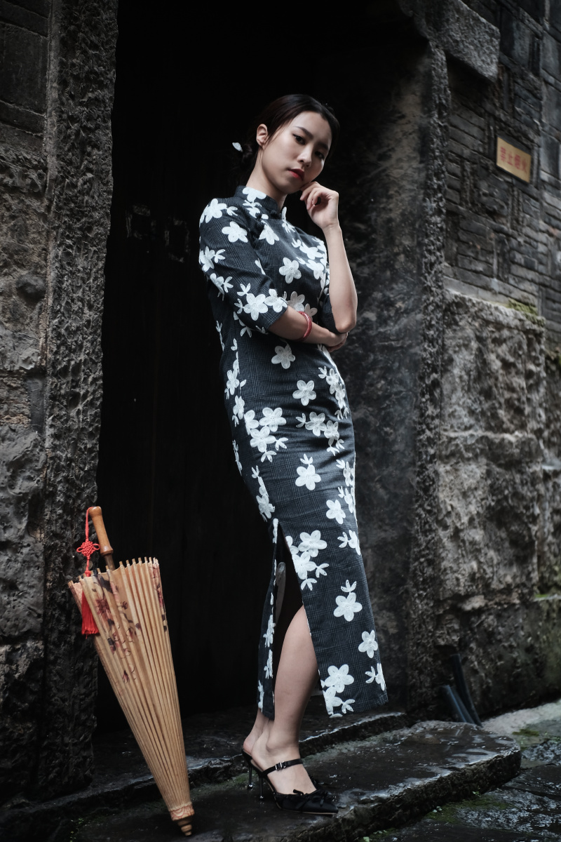 一城烟雨一路青石一袭旗袍一丝古韵