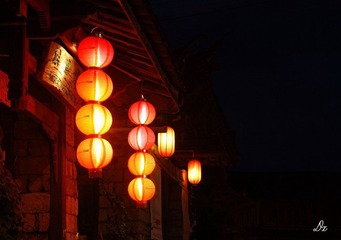 束河晚灯