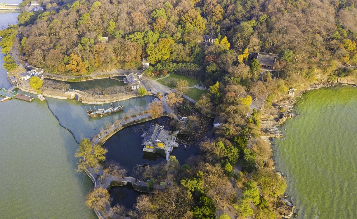 鸟瞰无锡鼋头渚