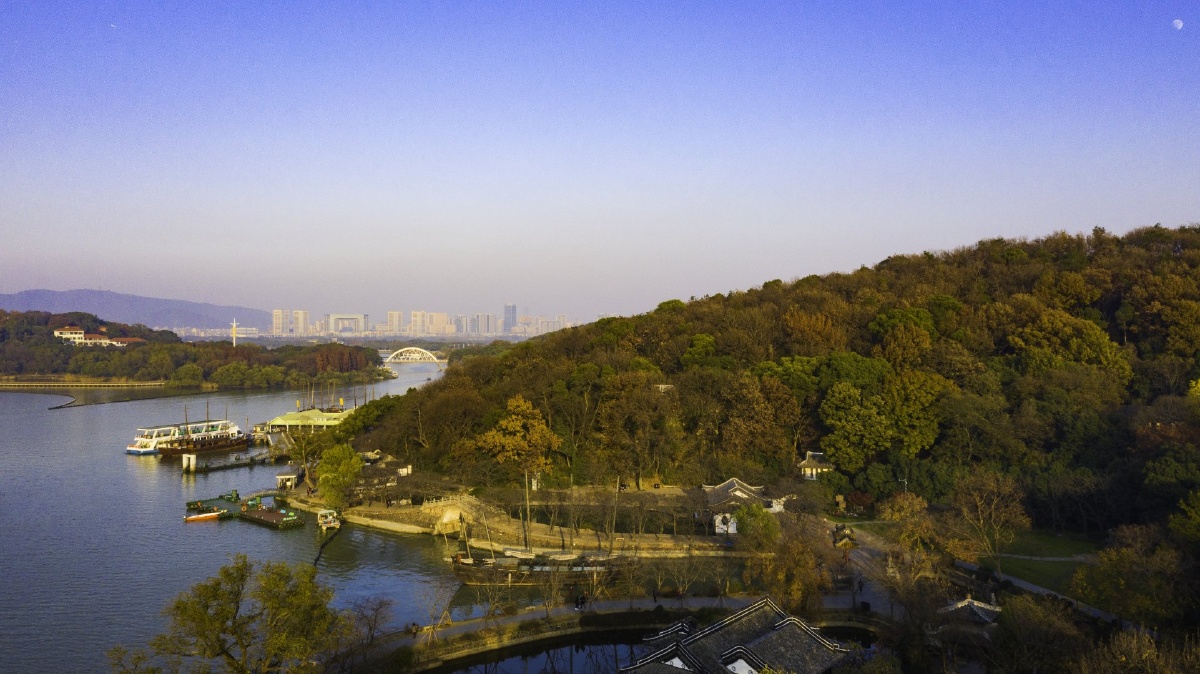 鸟瞰无锡鼋头渚