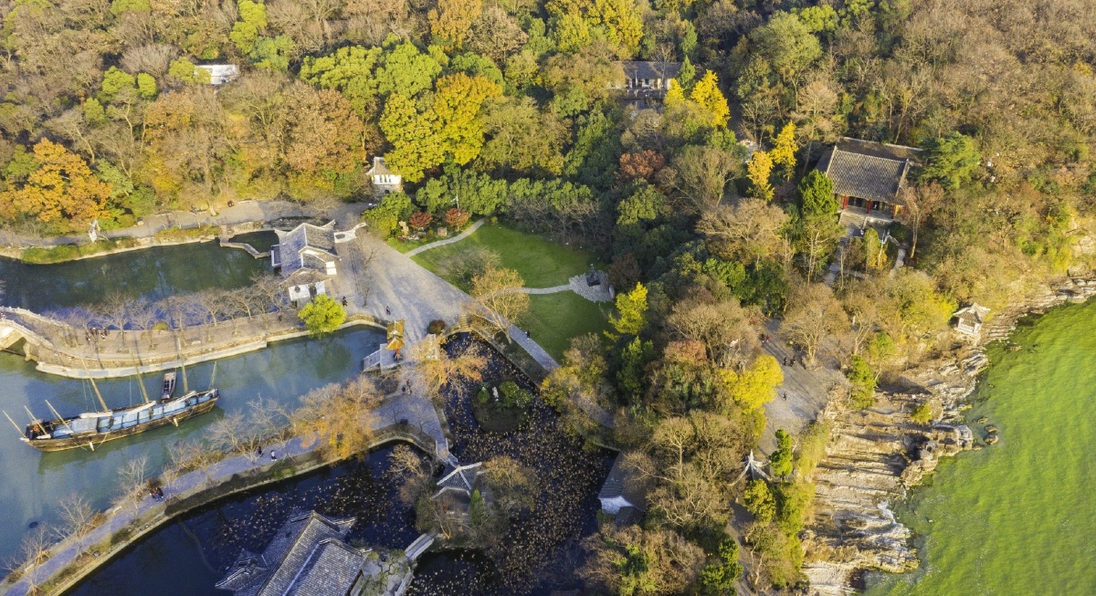 鸟瞰无锡鼋头渚