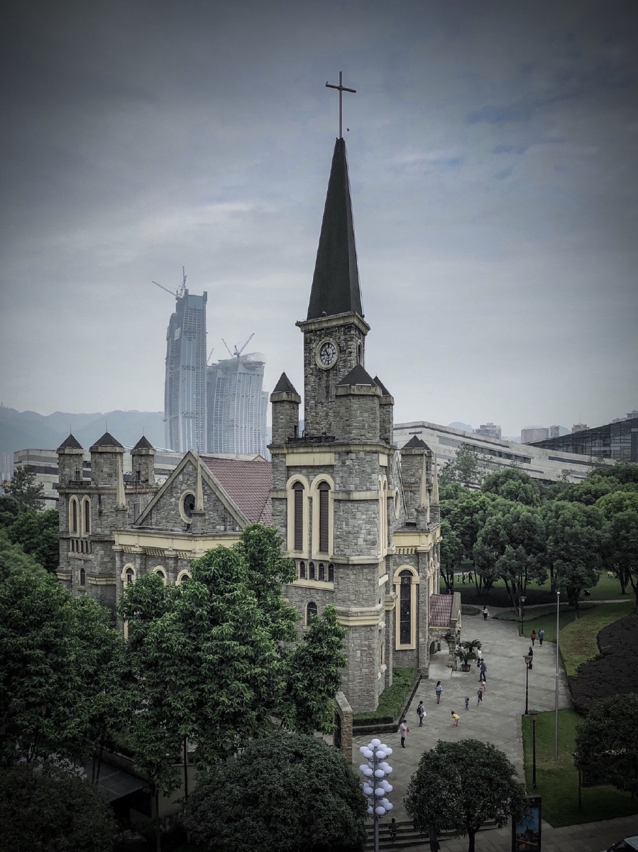 两座天主堂重庆|南岸区&江北区手机拍摄