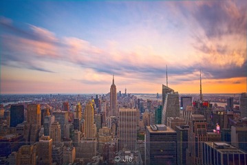 Sunset in manhattan